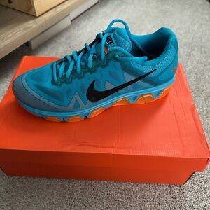 Nike Blue and Orange Athletic Shoes